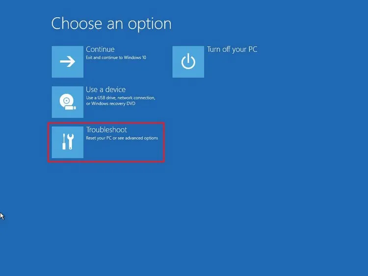 Cách gỡ cài đặt Windows 10 21H1 khi máy tính không khởi động