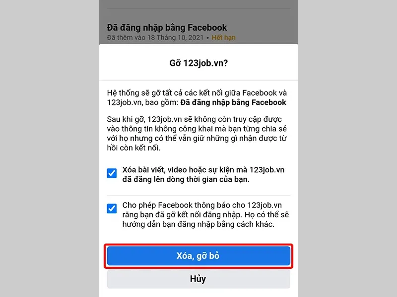 Cách gỡ ứng dụng liên kết với Facebook trên điện thoại, máy tính cực dễ