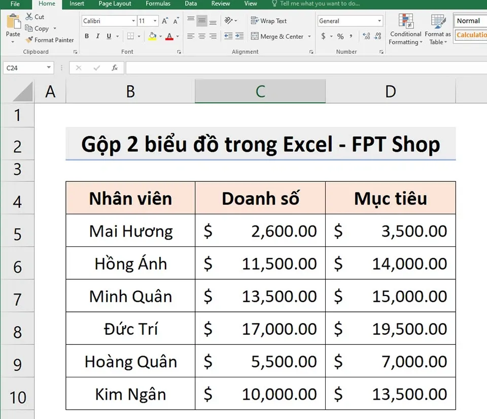 Cách gộp 2 biểu đồ trong Excel vô cùng đơn giản