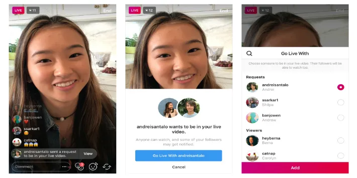 Cách gửi yêu cầu livestream cho bạn bè trên Instagram