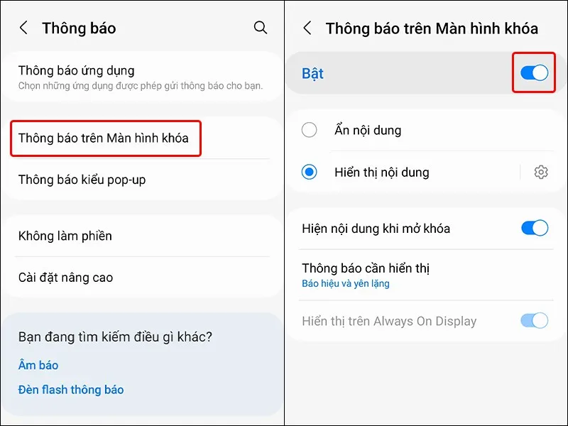 Cách hiển thị thông báo trên màn hình khóa Samsung vô cùng đơn giản và nhanh chóng