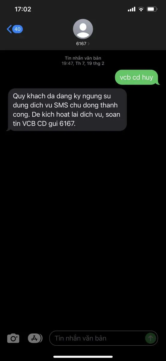 Cách hủy sms banking VCB nhanh và đơn giản nhất