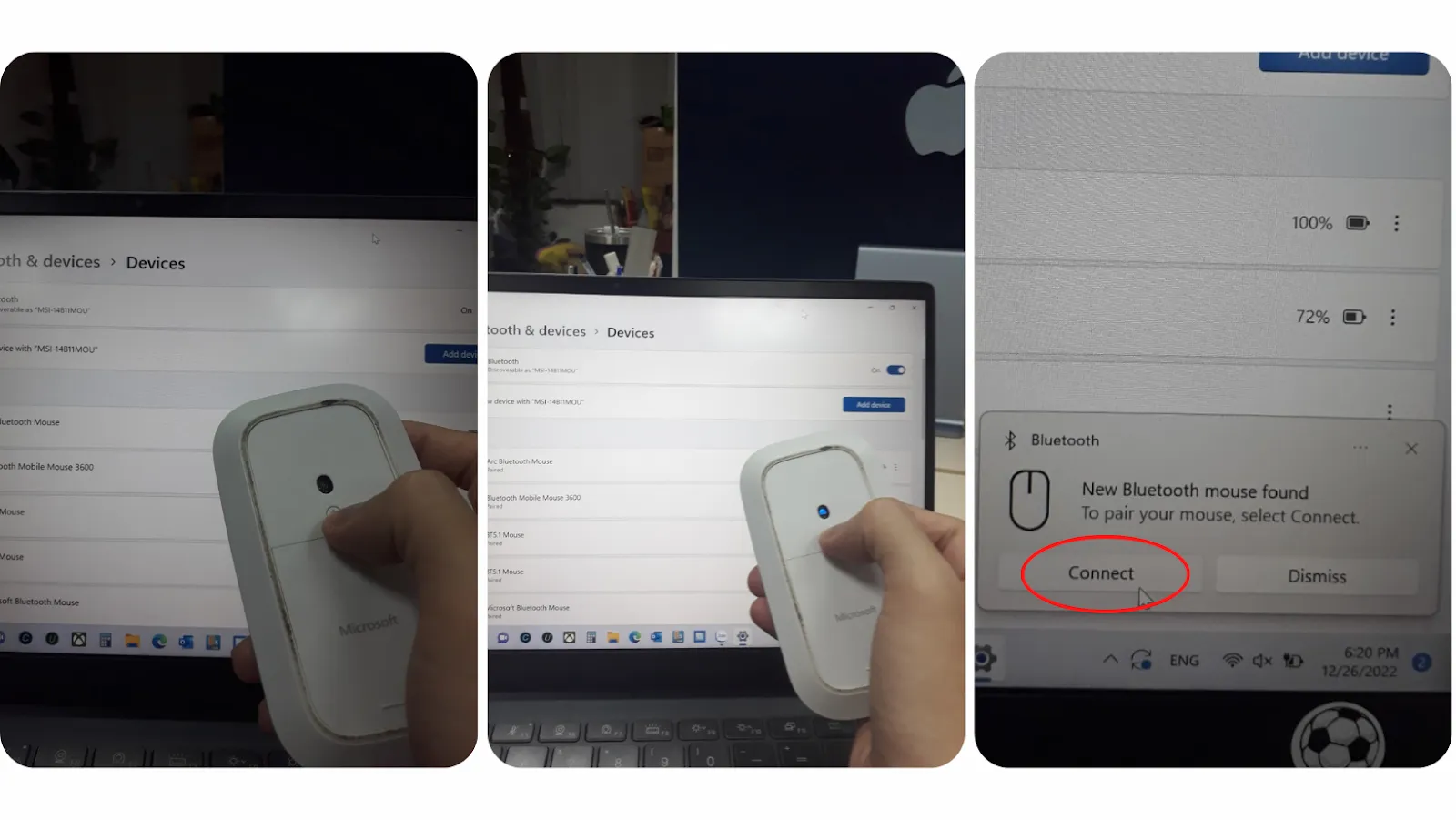 Cách kết nối chuột bluetooth Microsoft cho hệ điều hành Windows và macOS
