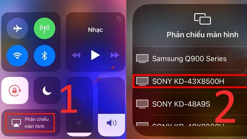 Cách kết nối điện thoại với tivi Sony trên iPhone và điện thoại Android