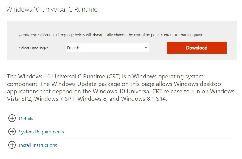 Cách khắc phục lỗi api-ms-win-crt-runtime-l1-1-0.dll is missing