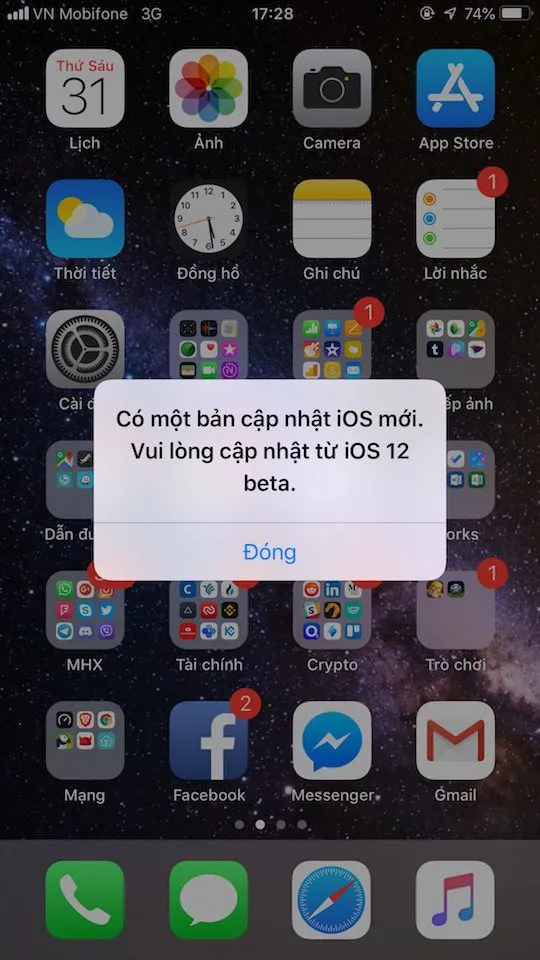 Cách khắc phục lỗi hiển thị thông báo cập nhật trên hệ điều hành iOS 12 beta 11