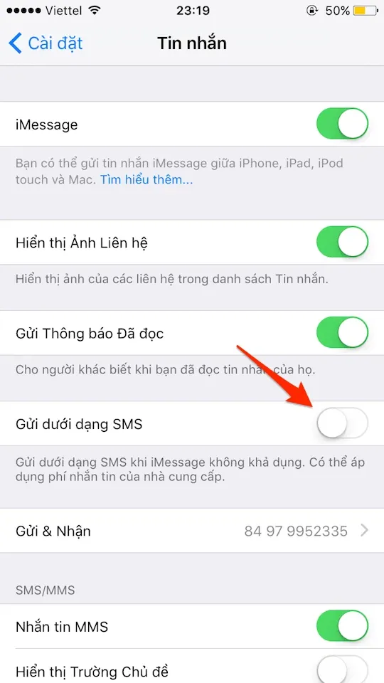 Cách khắc phục lỗi iPhone không gửi được tin nhắn SMS