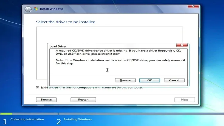 Cách khắc phục lỗi load driver khi cài đặt Windows bằng USB