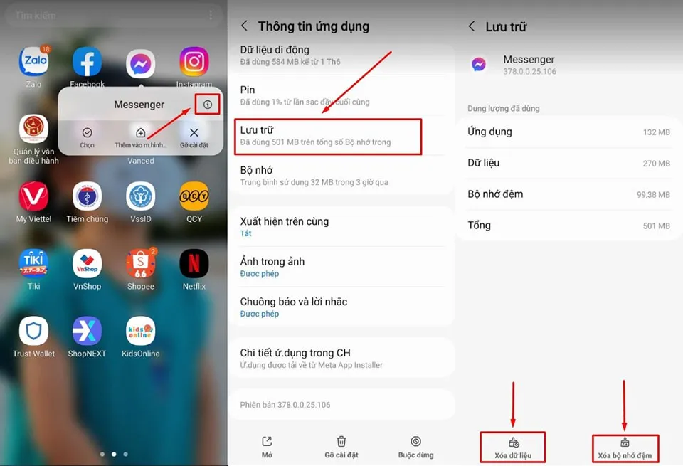 Cách khắc phục lỗi “Rất tiếc Messenger đã dừng lại” trên điện thoại Android