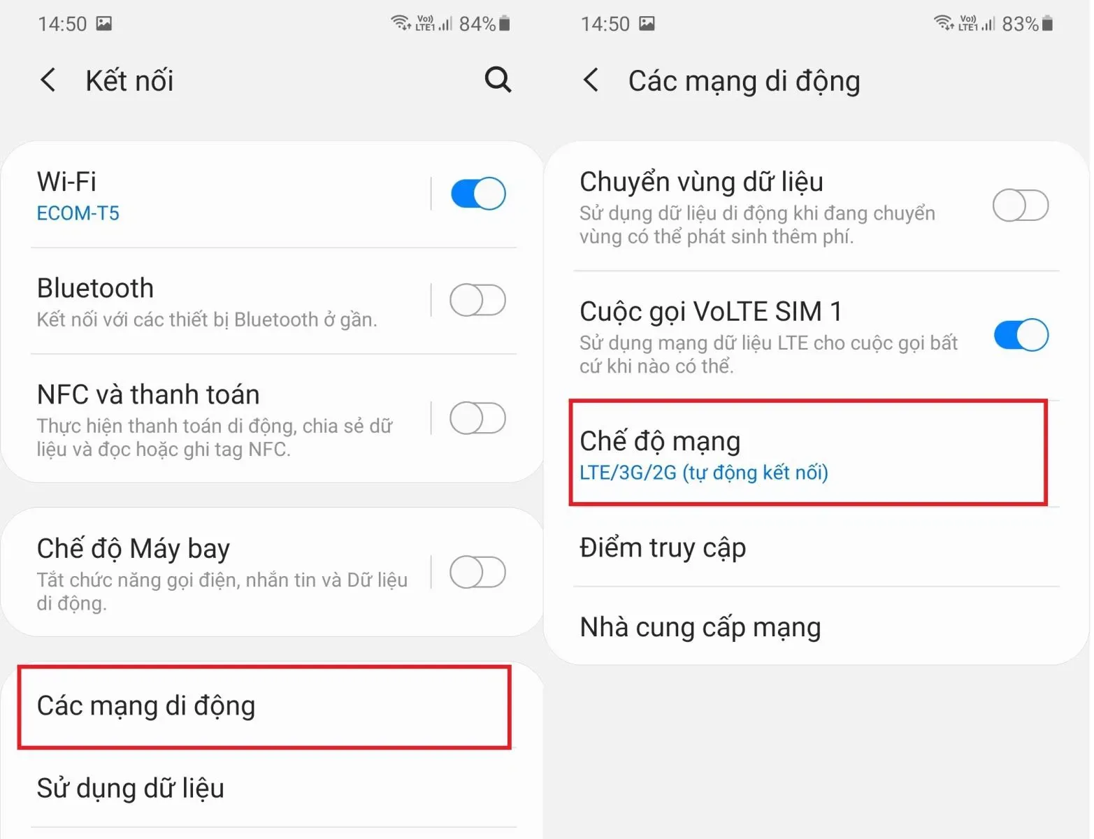 Cách khắc phục mạng 4G yếu trên smartphone của bạn