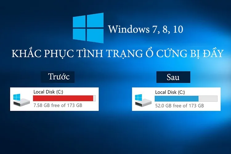 Cách khắc phục tình trạng ổ cứng bị đầy bất thường