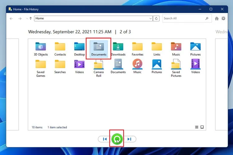 Cách khôi phục tệp từ File History trên Windows 11