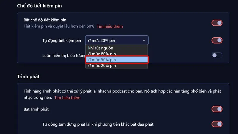 Cách kích hoạt chế độ tiết kiệm pin trên trình duyệt Opera GX đơn giản, nhanh chóng