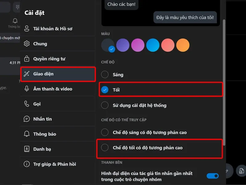 Cách kích hoạt Dark Mode cho Skype trên điện thoại và máy tính cực đơn giản