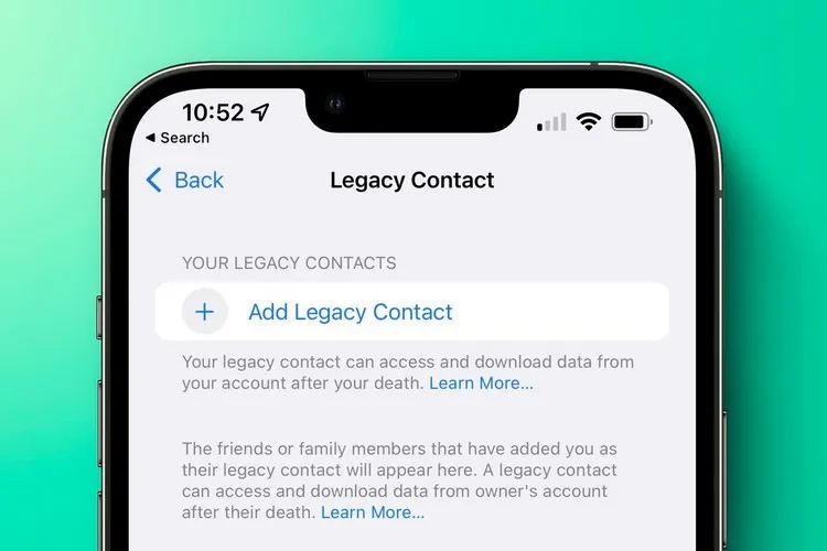 Cách kích hoạt tính năng Liên hệ kế thừa (Legacy Contact) trên iOS 15 mà bạn nên biết