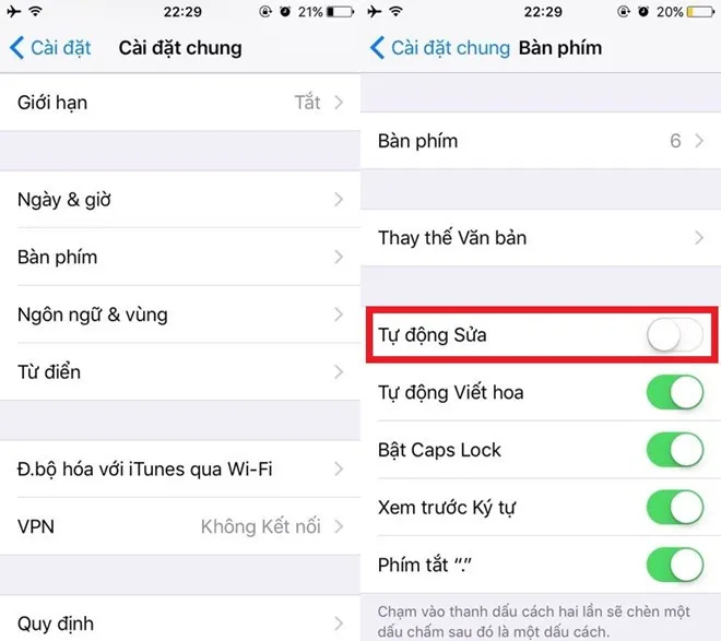 Cách kiểm soát tính năng tự động sửa lỗi trên iOS