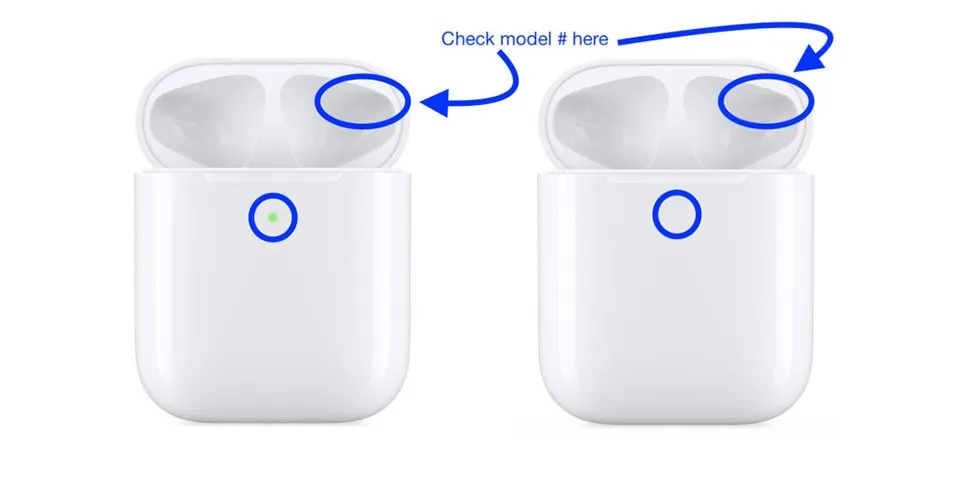 Cách kiểm tra kiểu máy AirPods và hộp sạc