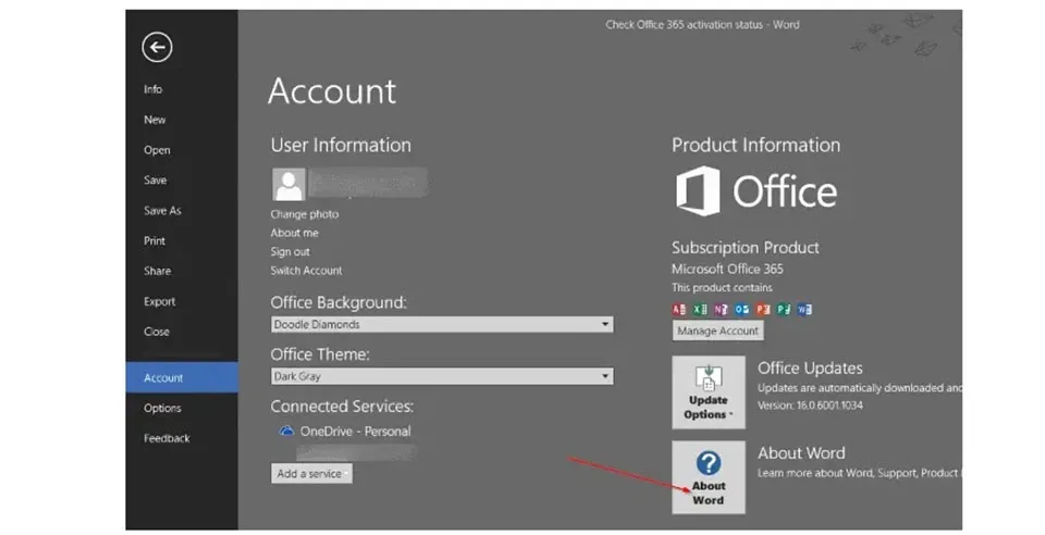 Cách kiểm tra Office 365 đã active hay chưa