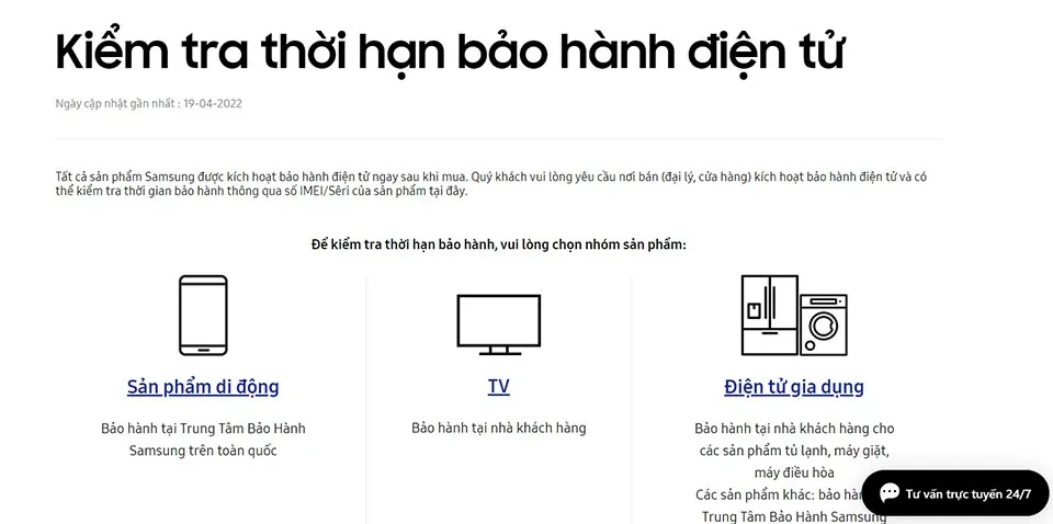 Cách kiểm tra thời hạn bảo hành Samsung trong 5 bước chính xác nhất