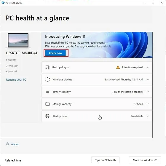 Cách kiểm tra xem máy tính có tương thích Windows 11 không?