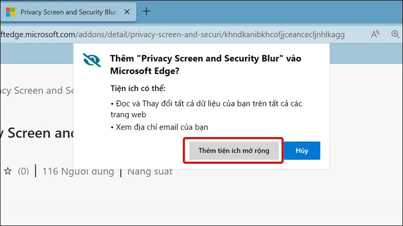 Cách làm mờ trang web trên Microsoft Edge cực kỳ đơn giản