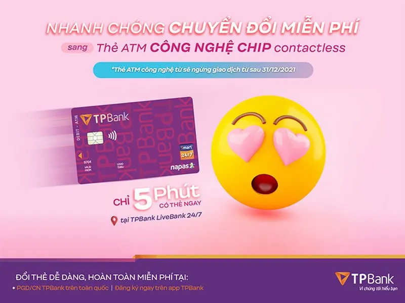 Cách làm thẻ ngân hàng gắn chip thay thế cho thẻ ATM từ trước kia