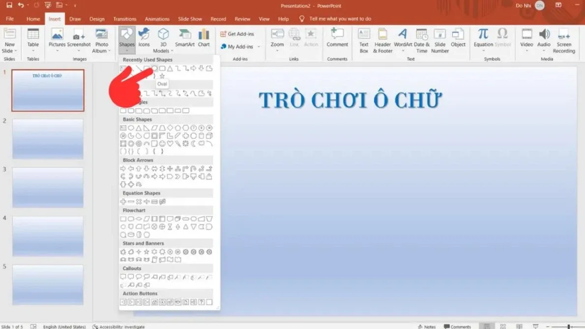 Cách làm trò chơi ô chữ trên Powerpoint chi tiết từng bước, đơn giản và dễ thực hiện