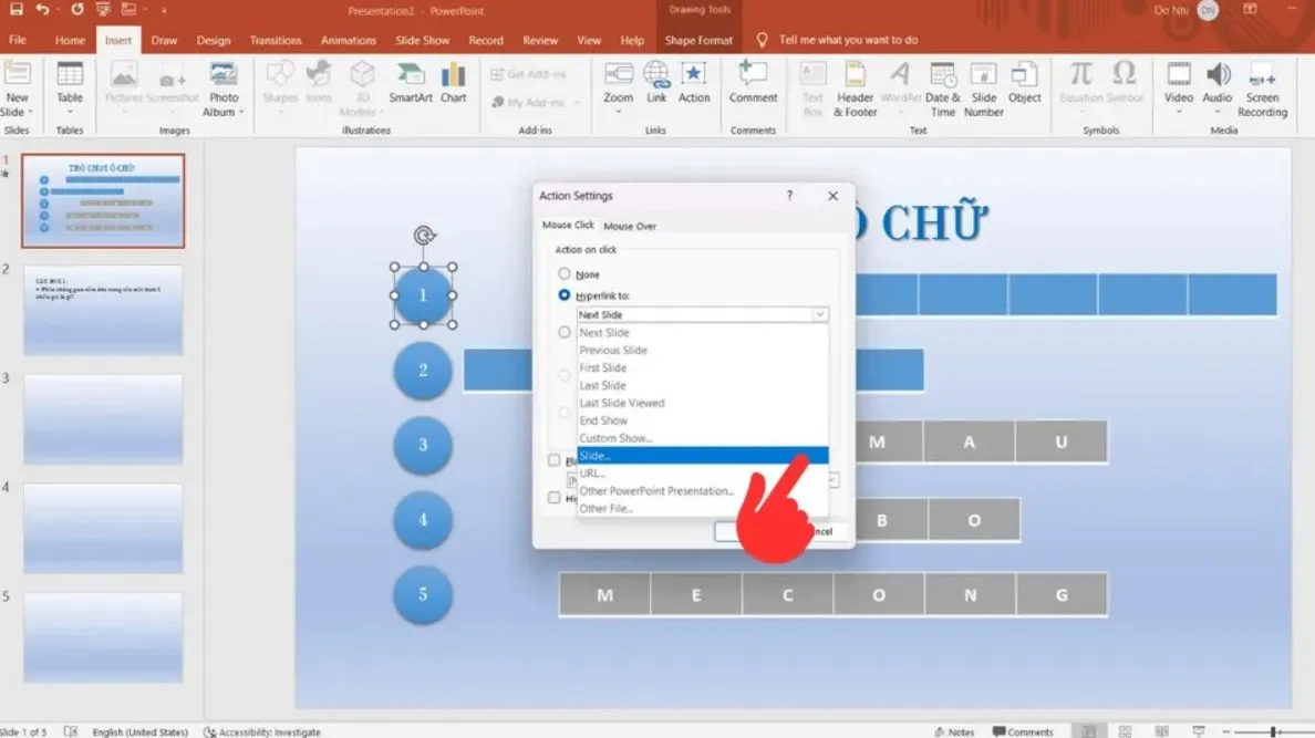 Cách làm trò chơi ô chữ trên Powerpoint chi tiết từng bước, đơn giản và dễ thực hiện