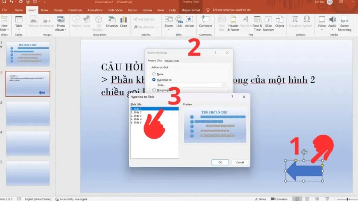 Cách làm trò chơi ô chữ trên Powerpoint chi tiết từng bước, đơn giản và dễ thực hiện