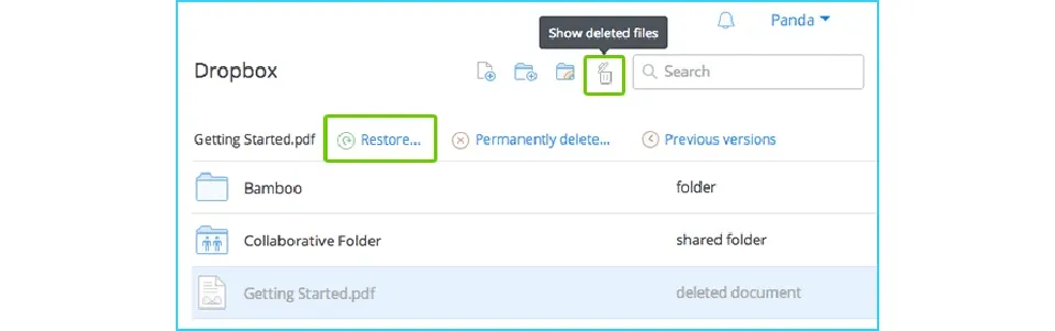 Cách lấy lại file đã xóa trên Dropbox nhanh và dễ dàng nhất