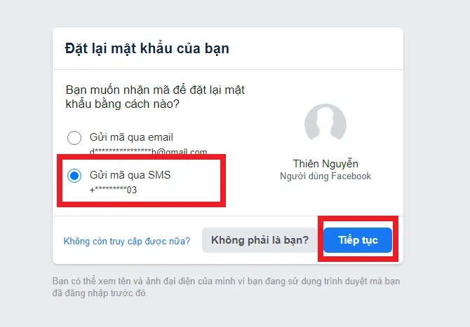 Cách lấy lại mật khẩu Facebook khi đăng ký 2 nick cùng 1 số điện thoại