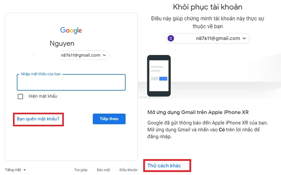 Cách lấy lại mật khẩu Gmail không cần số điện thoại siêu dễ dàng