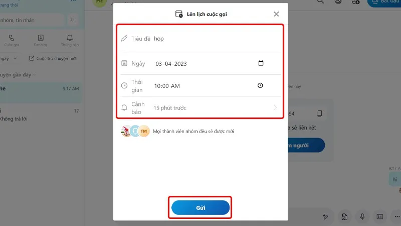 Cách lên lịch cuộc gọi nhóm trên Skype vô cùng dễ dàng