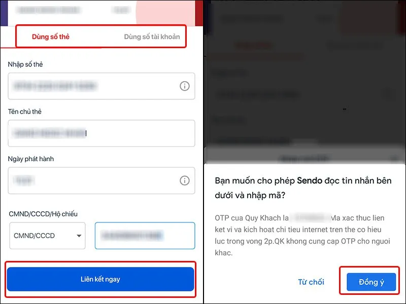 Cách liên kết tài khoản ngân hàng với ứng dụng Sendo cực dễ