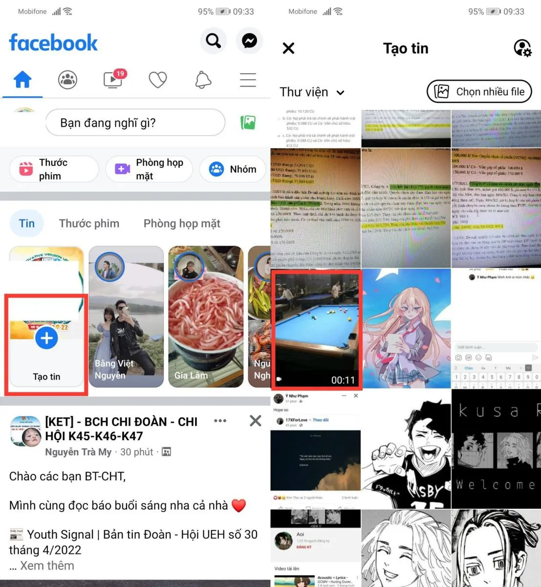 Cách lồng tiếng vào story trên Facebook như video TikTok