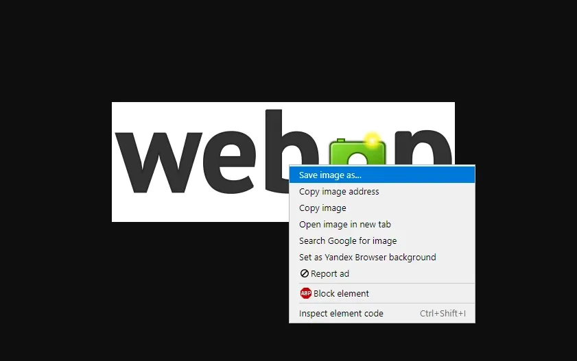 Cách lưu ảnh WebP thành PNG, JPG trên Chrome và Cốc cốc