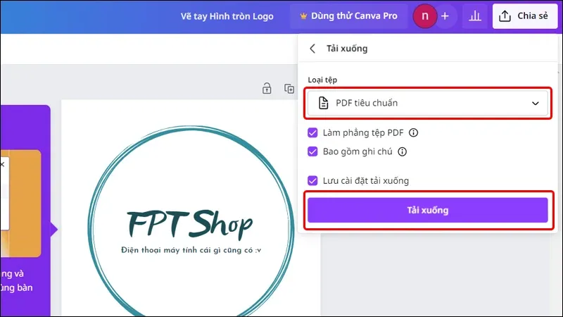 Cách lưu các dự án trên Canva dưới dạng PDF cực đơn giản