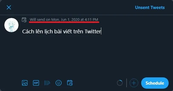 Cách lưu nháp và lên lịch bài viết trên Twitter