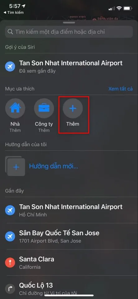 Cách lưu những địa điểm yêu thích trên Apple Maps