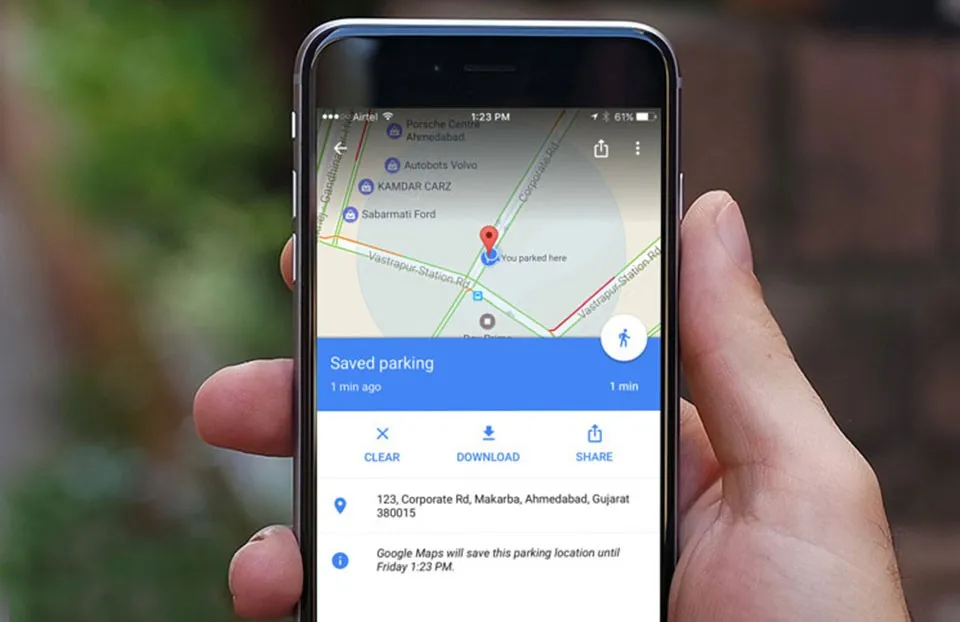 Cách lưu vị trí đỗ xe trong Google Map trên iPhone, iPad