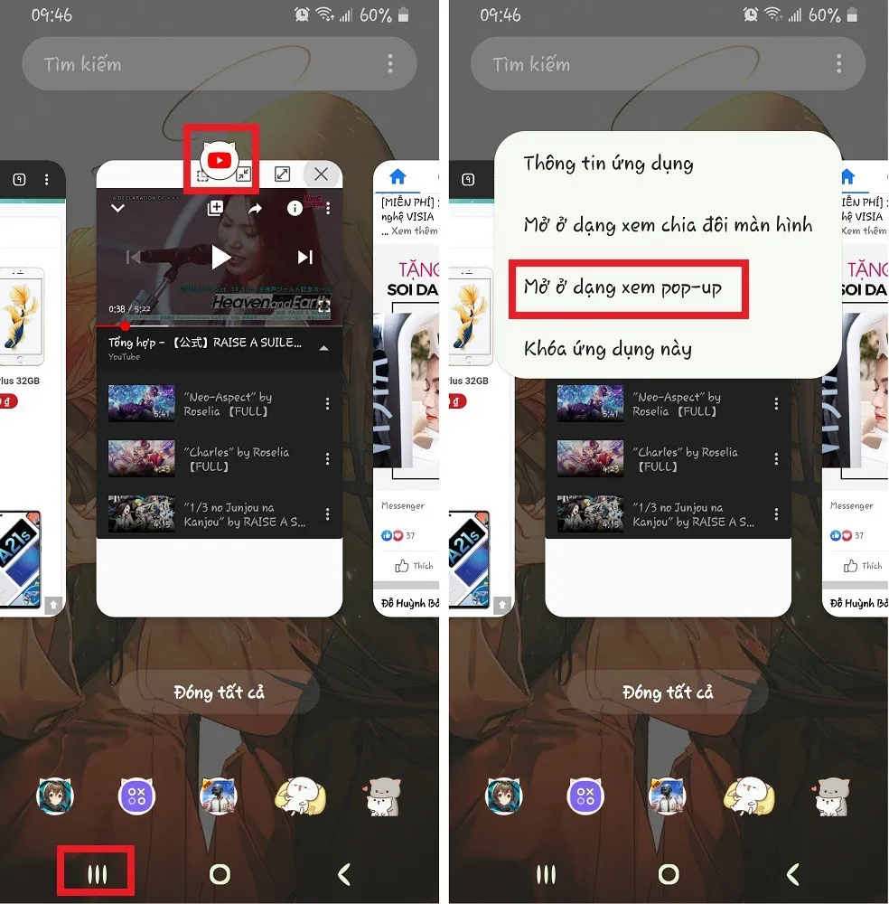 Cách mở chế độ pop-up trên điện thoại Samsung