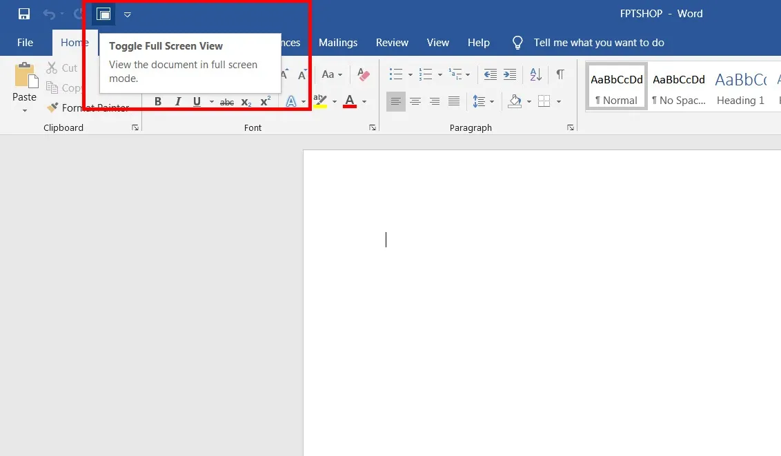 Cách mở file Word full màn hình trong Word 2007, 2010, 2016, 2019 đơn giản