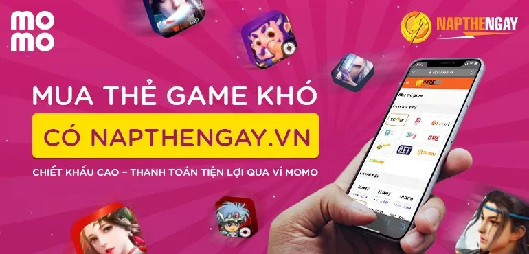 Cách nạp, mua thẻ Garena, thẻ Zing thanh toán bằng MoMo cực dễ và an toàn