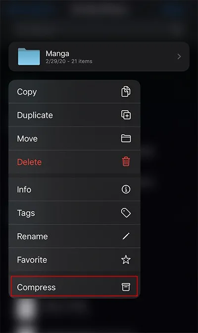 Cách nén và giải nén tệp trên iOS 13