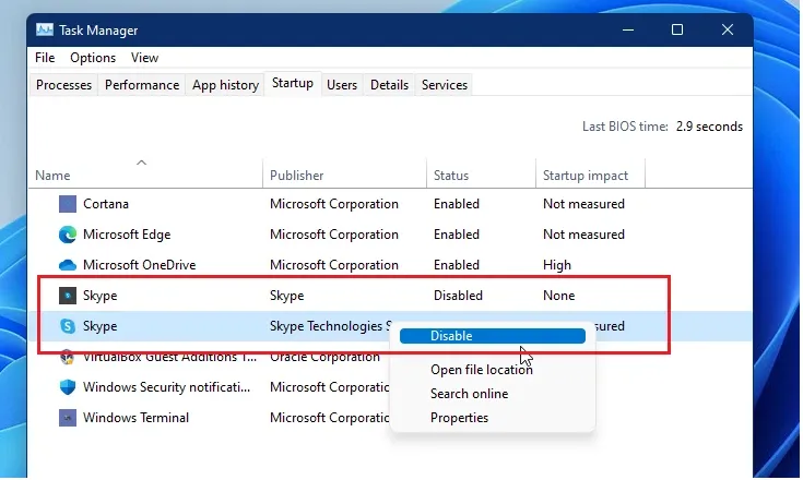 Cách ngăn Skype tự động khởi động trên Windows 11