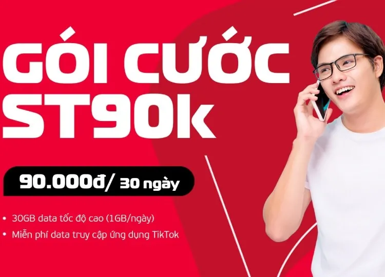 Cách nhận gói ST90k miễn phí TikTok không giới hạn với 1GB truy cập mạng mỗi ngày