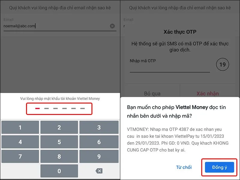 Cách nhận sao kê giao dịch trên ứng dụng Viettel Money bằng email đơn giản, nhanh chóng