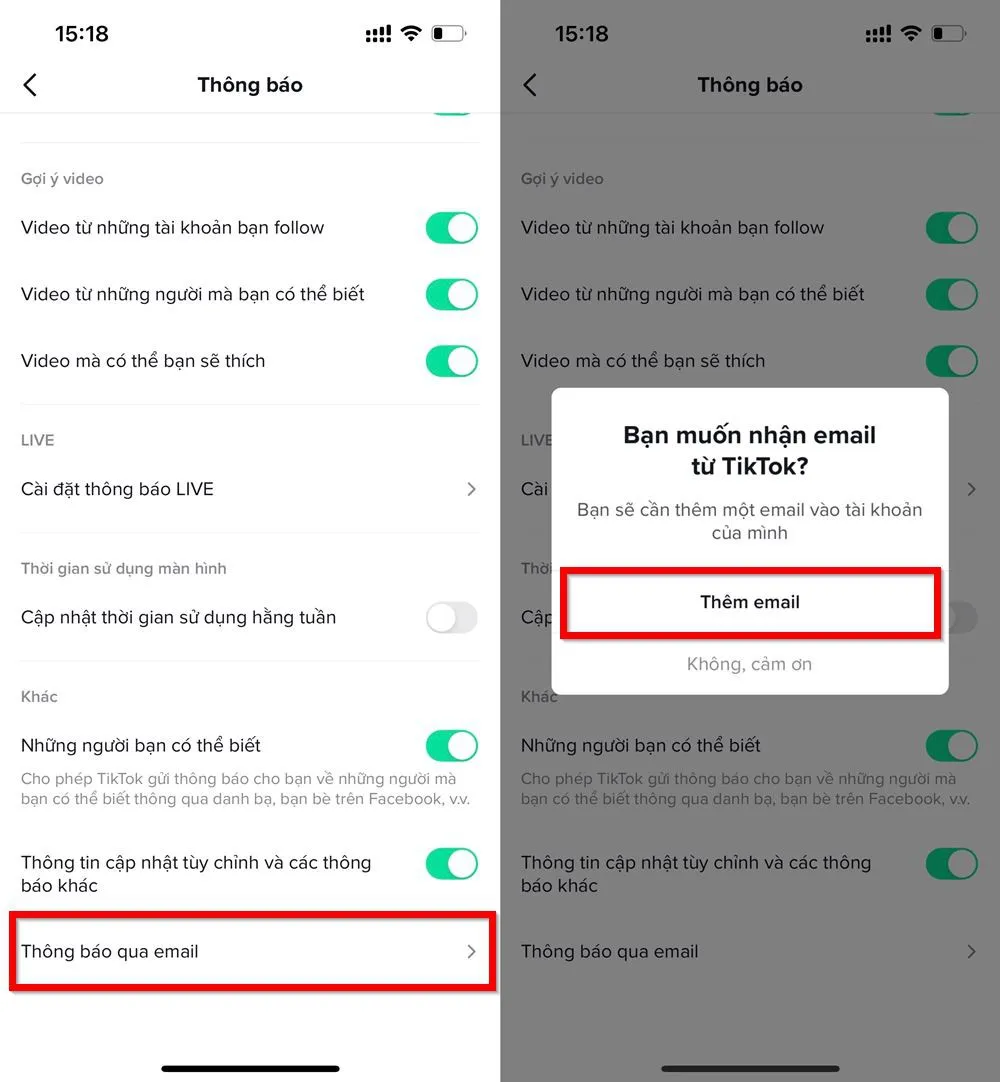 Cách nhận thông báo trên TikTok qua Email để bạn không bị bỏ lỡ những thông báo quan trọng