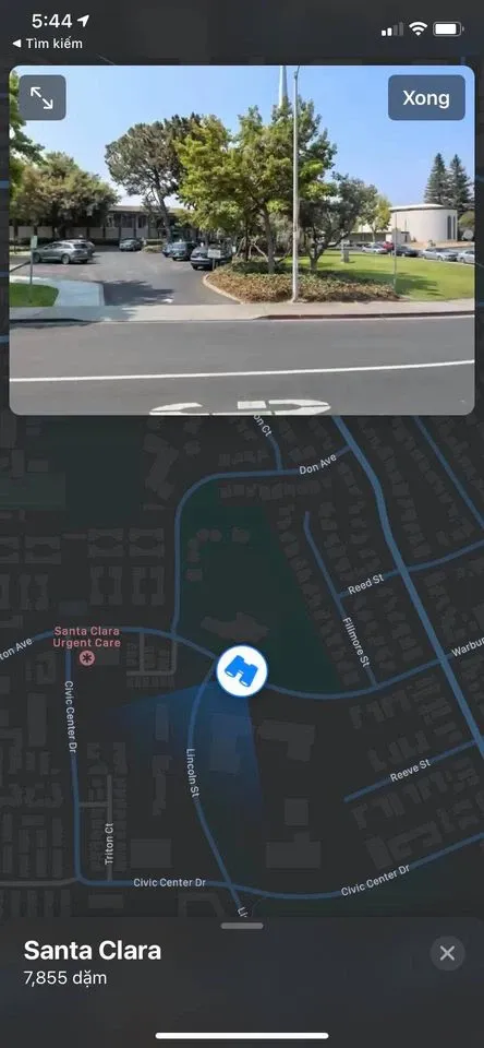 Cách nhìn xung quanh đường phố thực tế trên Apple Maps