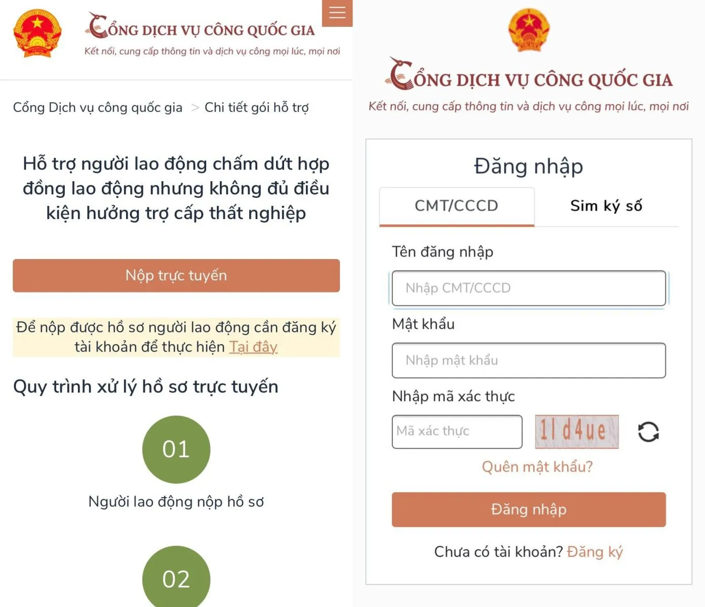 Cách nộp hồ sơ trợ cấp thất nghiệp online bằng điện thoại